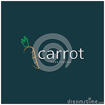 Carrot Illustration Creative Design Carrot Agricultural Product Logo Icon, Carrot Processing,vegan food, Farmers Market,Vector Vector Illustration