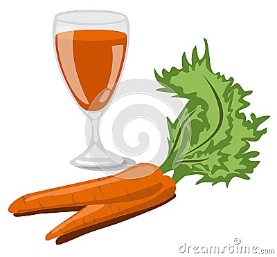 Carrot juice Vector Illustration