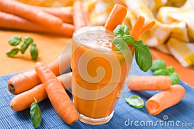 Carrot juice Stock Photo