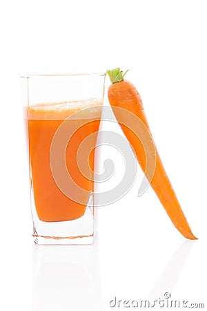 Carrot juice. Juicing. Stock Photo