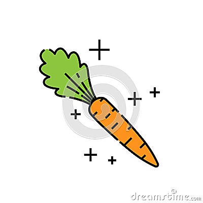 Carrot line icon Vector Illustration