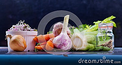 Carrot orange smoothie. Healthy lifestile. Green concept. Stock Photo