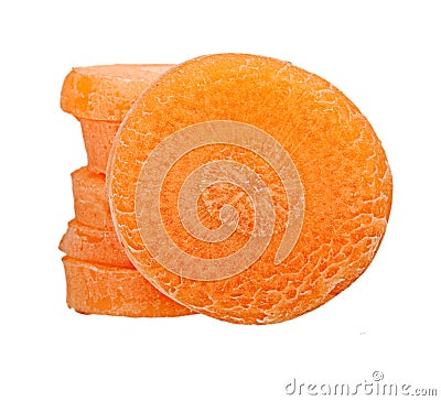 Carrot slice isolated Stock Photo