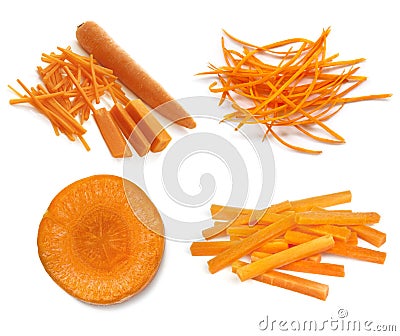 Carrots Collection Isolated on White Stock Photo