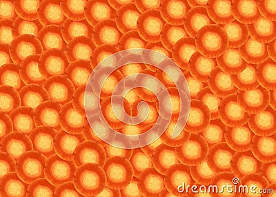 Carrots, cut into circles Stock Photo