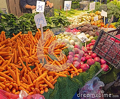 Carrots Farmers Market Stock Photo