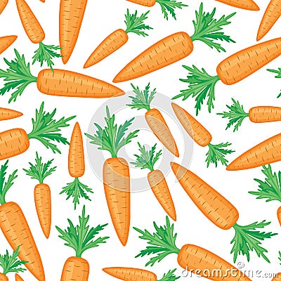 Carrots pattern seamless Vector Illustration