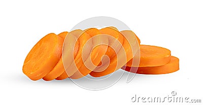 carrots slice isolated on white Stock Photo