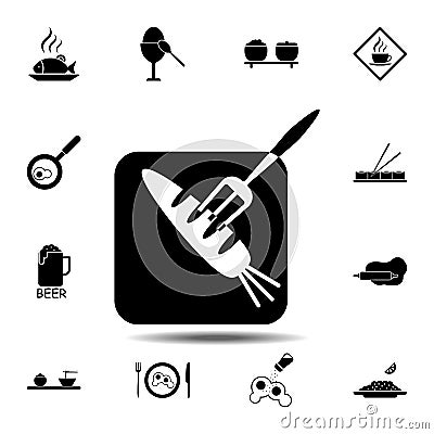 carrots, vegetables, fork icon. Simple glyph vector element of Food icons set for UI and UX, website or mobile application Stock Photo