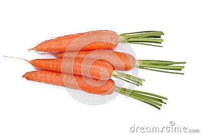 The carrots on a white Stock Photo