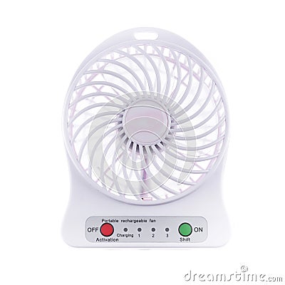 Carry on Portable electric windy fan Stock Photo