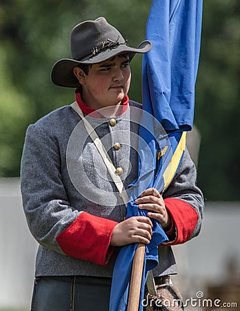 Carrying the Colors Editorial Stock Photo