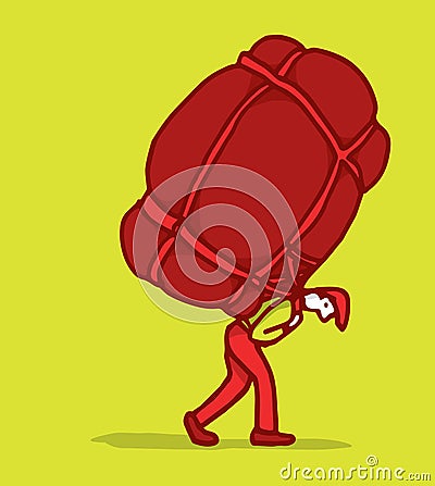 Carrying a heavy burden Stock Photo