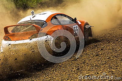 Cars on the autocross. Stock Photo