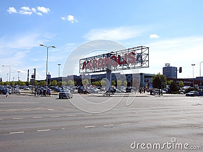 Big commercial centre AKROPOLIS in Klaipeda town, Lithuania Editorial Stock Photo