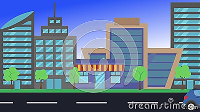 Cars Driving Rides Around City, 2d Animation, Flat Design Background Stock  Video - Video of buildings, business: 217358863