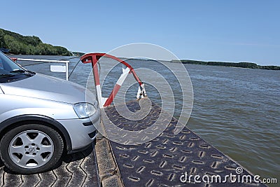 Cars on the ferry Editorial Stock Photo