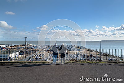 Cars in Ramsagte Harbour Editorial Stock Photo