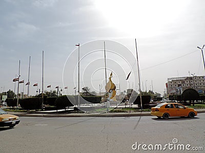 Cars runing on the streets of Karbala, Iraq Editorial Stock Photo