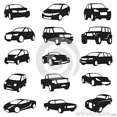 Cars silhouettes Vector Illustration