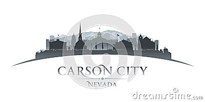 Carson City Nevada city silhouette white background Vector Illustration