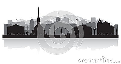 Carson City Nevada city skyline silhouette Vector Illustration