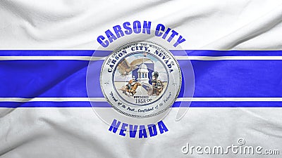 Carson of Nevada of United States flag background Stock Photo