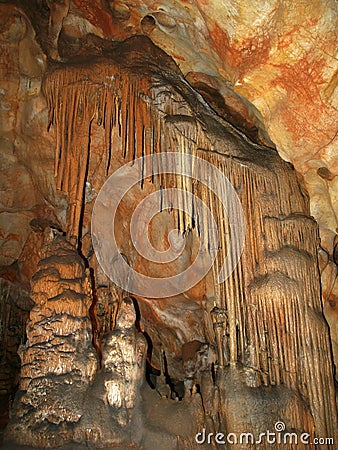 Carst decoration of cave Stock Photo