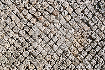 Carsulae, wall in opus reticulatum Stock Photo