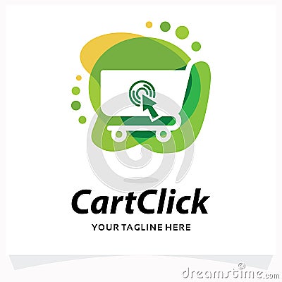 Cart Click Logo Template Design Template Vector Illustration