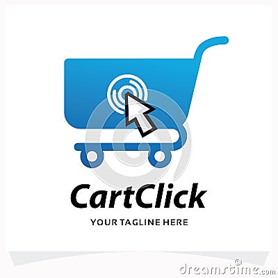 Cart Click Shop Logo Template Design Template Vector Illustration
