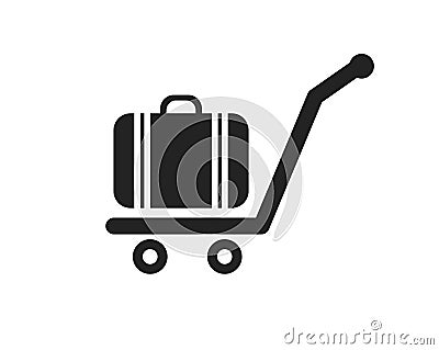 Cart icon luggage Vector Illustration