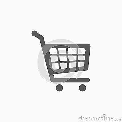 Cart icon, waggon, wagon, trolley, barrow Vector Illustration