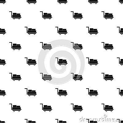 Cart with luggage pattern vector Vector Illustration