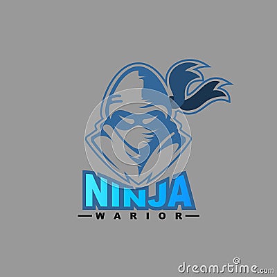 Japan Ninjas sport Logo concept. Face ninja Vector Illustration