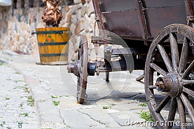 Cart wooden retro Stock Photo