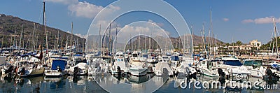 Cartagena Murcia Spain panoramic view of the harbour Editorial Stock Photo