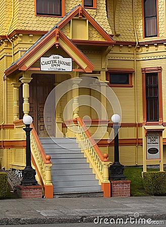 Carter House Inn, Victorian Buildings, Eureka California Editorial Stock Photo