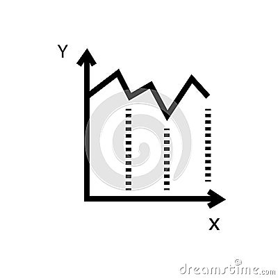 Cartesian coordinate system icon vector isolated on white background, Cartesian coordinate system sign , linear symbol and stroke Vector Illustration