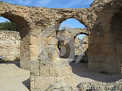 Carthago ruins of capital city of the ancient Carthaginian civilization. UNESCO World Heritage Site Stock Photo