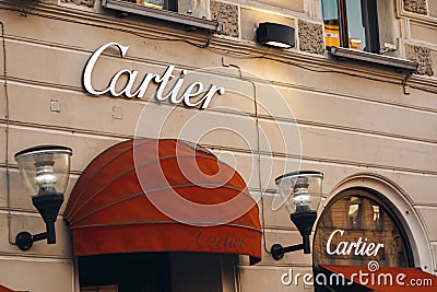 Cartier Shop Brand Sign Accessories Jewelry Editorial Stock Photo