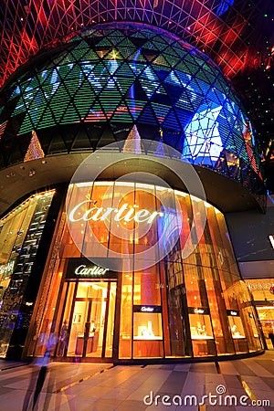 Cartier Store at Orchard Ion Editorial Stock Photo