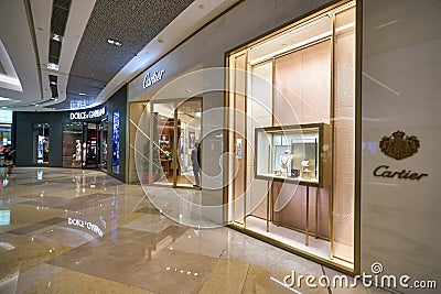 Cartier storefront in ION Orchard Editorial Stock Photo