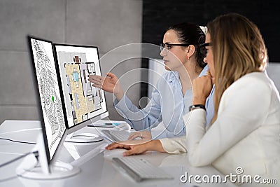 Cartographer Land Map Plot Stock Photo