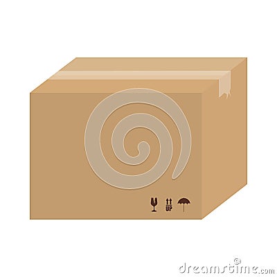 Carton box icon Vector Illustration