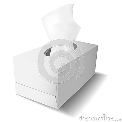 Carton box for tissues template Vector Illustration