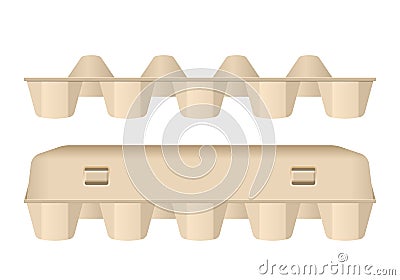 Carton egg boxes Vector Illustration