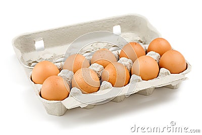 Carton Of Eggs Stock Photo