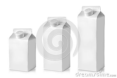 Carton of milk. carton package. Stock Photo