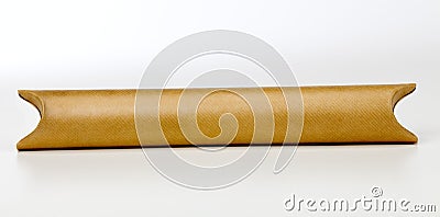 Carton tube on white Stock Photo